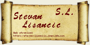Stevan Lišančić vizit kartica